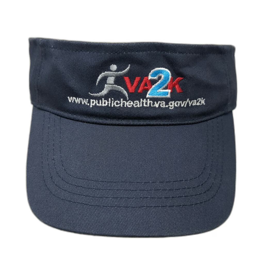 HitWear Visor Blue One Size VA2K Public Health Veteran Affairs Running Hat